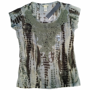 Tru Self Crew Neck Blouse. Comfy Tie dye